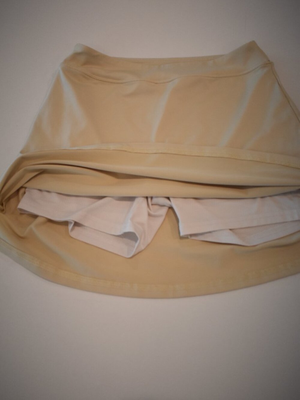 EKOUAER Women XS Cream Athletic Skort Built In Shorts Tennis Golf New w/o Tags